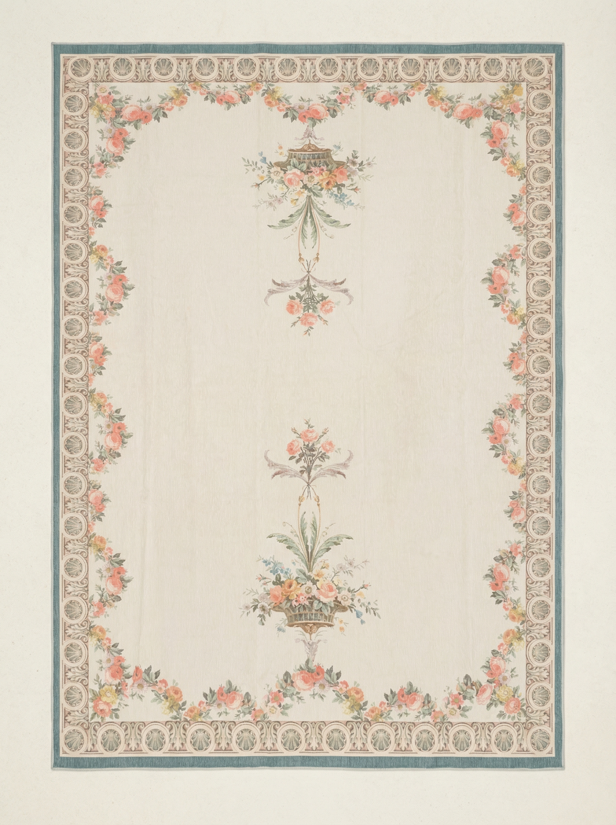 Classical Roses Green Rug